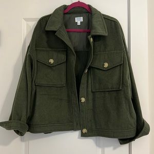 Olive green shacket